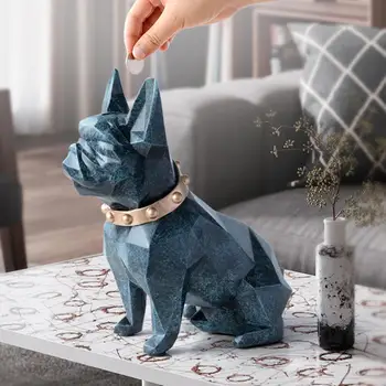 Kumbara Heykelcik Sanatsal köpek Para kutusu Pot Çocuk Hediye Mavi