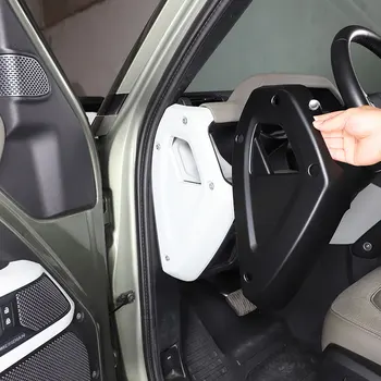 Land Rover Defender 90 için 110 2020-2023 ABS Mat Siyah / karbon fiber Araba Dashboard Yan Panel Kapak trim Sticker Araba Aksesuarları