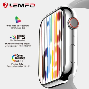 LEMFO DM10 akıllı saat Erkekler Kadınlar Serisi 7 Smartwatch Bluetooth Çağrı Özel Aramalar 2.09 İnç 480 * 546 Çözünürlük pk IWO 14 W27 PRO
