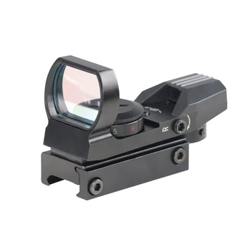LUGER 20mm Raylı Tüfek Holografik kırmızı nokta görüşü Avcılık Optik Kapsam Refleks 4 Reticle Kolimatör Sight Taktik Kapsam