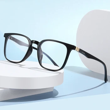 Mavi ışık engelleme gözlük çerçeve erkekler ve kadınlar için tam jant dikdörtgen optik gözlük reçete gözlük