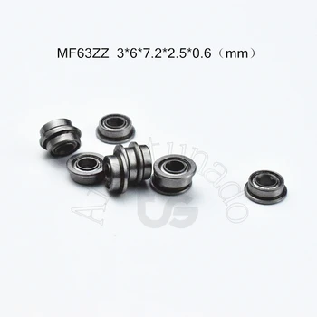 MF63ZZ 3*6*7.2*2.5*0.6(mm) 10 adet Flanş rulman MR63 F673ZZ metal mühürlü ücretsiz kargo ABEC-5 krom çelik minyatür rulmanlar