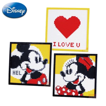 Mickey Mouse Minnie Rakamlar Bulmacalar Blokları Duvar Parçacıklar Yapı Taşı Mozaik Görüntü Mini Tuğla Çocuk Eğitici Oyuncaklar