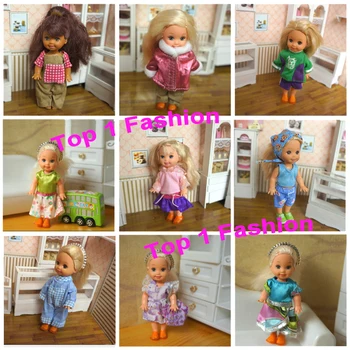 Mini kelly simba barbie bebek için 2014 Yeni arrvial toptan 10 adet bez ve elbise