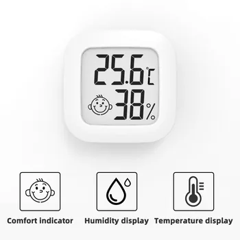 Mini LCD Dijital Termometre Higrometre Kapalı Oda Elektronik Sıcaklık Nem Ölçer Sensörü Ölçer Hava İstasyonu Ev için