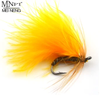 MNFT 10 ADET 7 # Renk Sarı Larvası Alabalık Fly Balık Alabalık Balıkçılık Bugs Toptan Fiyat
