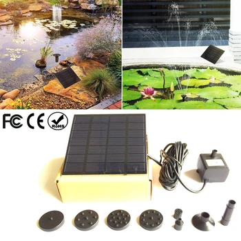 Monokristal Silikon mini güneş enerjili Su Pompası Güç Paneli Kiti Çeşmesi Havuz Bahçe Gölet Dalgıç Sulama