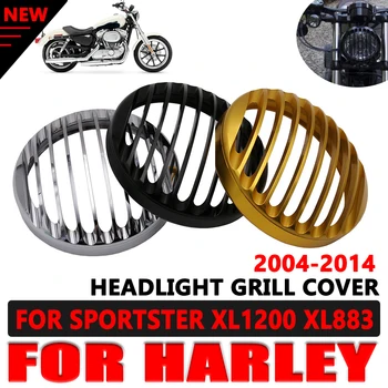 Motosiklet Far ızgara kapağı Grille Guard İçin Harley Davidson Sportster XL 883 XL883 Demir XL 1200 XL1200 Özel XL1200C 1200