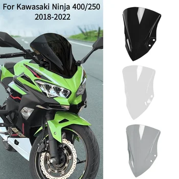 Motosiklet Çift Kabarcık Cam Ön Cam İçin Kawasaki NİNJA 400 NİNJA400 EX400 ninja 250 2018-2023 2021 2020 Siyah Şeffaf