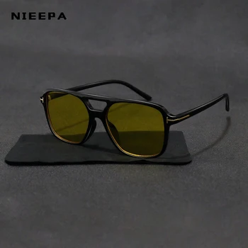 NIEEPA 2022 Çift Kiriş Kare Çerçeve Güneş Gözlüğü Kadınlar için Vintage Marka Tasarım T Kelime Dekorasyon Sunglass Oculos De Sol UV400