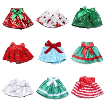 Noel Elf Bebek Peri Kırmızı Elbise Yay Etek Elbise Oyuncaklar Çocuk Aksesuarları İçin noel hediyesi Elfler Bebek Elbise Elbise