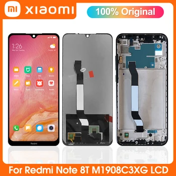 Orijinal Ekran Xiaomi Redmi İçin Not 8T lcd ekran M1908C3XG dokunmatik ekranlı sayısallaştırıcı grup Değiştirme Note8T Çerçeve ile