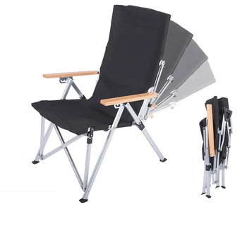 Outland Dört Dişli Sandalye Açık Taşınabilir Katlanır Sandalye Kamp Balıkçılık Arkalığı Dışkı Alüminyum Alaşım Kamp Plaj Şezlong