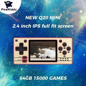 POWKIDDY Q20 MİNİ Açık Kaynak 2.4 İnç OCA Tam Fit IPS Ekran elde kullanılır oyun konsolu Retro PS1 Yeni Oyun Oyuncuları çocuk hediyeler