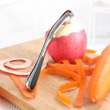 Premium Soyucu Mutfak Paslanmaz Çelik Döner Bıçak Soyucu Ultra Keskin Meyve Patates Havuç Zester Temel mutfak gereçleri
