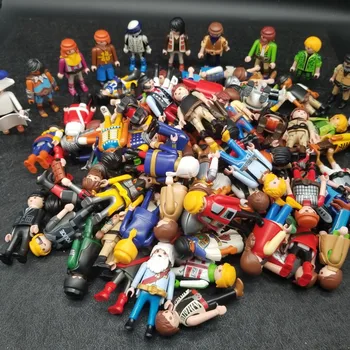 Rastgele 5 adet 10 adet Playmobil 7cm Aksiyon Figürleri Sevimli Oyuncaklar Erkek ve Kız Modeli Bebek Koleksiyonu Oyuncaklar Çocuklar için noel hediyesi