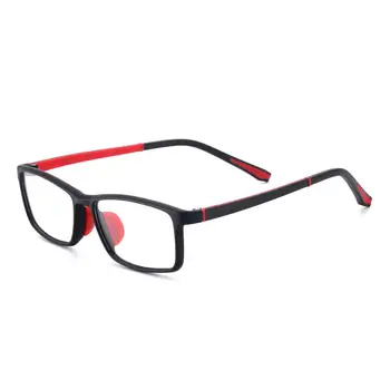 Renkli Erkekler ve Kadınlar TR90 Hafif Dikdörtgen Siyah Optik Gözlük Çerçevesi Reçete Lensler Miyopi İlerici