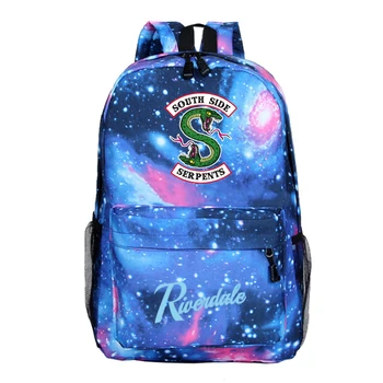 Riverdale Galaxy Sırt Çantası Kadın Erkek Sırt Çantası Laptop Sırt Çantası Okul gençler için çanta Erkek Kız seyahat sırt çantası Okula dönüş