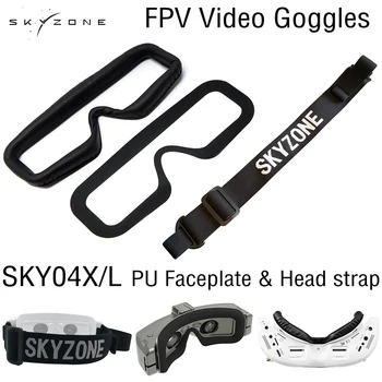 Skyzone SKY04X / L FPV Gözlük kafa bandı Faceplate Maske PU Pad w / Sihirli Sopa Döngü Bant Yarış Drone rc dört pervaneli helikopter Yedek Parçaları