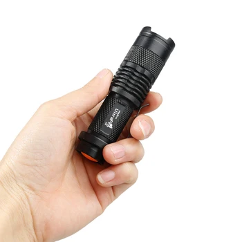 Su geçirmez süper güçlü LED el feneri Q5 2000lm Torch 3 Modu flaş ışığı zumlanabilir kendini savunma HİÇBİR Tazer şok Mini Penlight