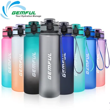 Su şişesi 32oz saman ile zaman Marker Tritan BPA ücretsiz Fitness salonu açık spor için
