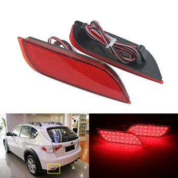 Subaru Impreza WRX STı XV Crosstrek için kırmızı LED tampon reflektörler ışıkları, fonksiyonu olarak arka sis farları fren / kuyruk ışıkları 12 V