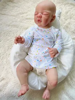 Takım FBBD Sanatçı El Yapımı Zaten Bitmiş Yeniden Doğmuş Bebek Bebek Ayar 50cm Sevimli Uyku Bebek Yüksek Kaliteli Sanat Bebek kız İçin
