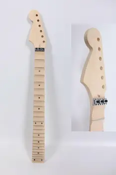 Tam taraklı Gitar Boyun 24 Fret Akçaağaç klavye Bitmemiş kilitleme somunu Strat