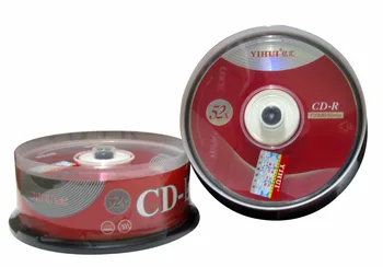 Toptan 25 diskler Grade A 700 MB Boş Yıhuı Kırmızı Dalga Baskılı CD-R Disk