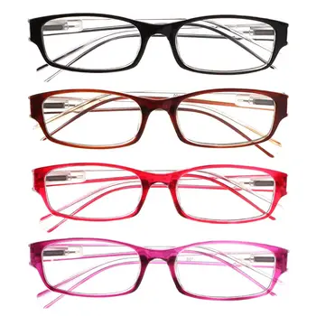 Ultralight Kadın Erkek okuma gözlüğü kare çerçeve Retro Şeffaf Lens Presbiyopik Gözlük Kadın Erkek Okuyucu Gözlük + 1.0 ~ 4.0