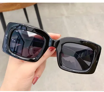 Vintage Kare Güneş Gözlüğü Kadın Dikdörtgen Marka Tasarımcı güneş gözlüğü Erkekler için Klasik Gözlük UV400 gafas de sol