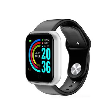 Y68 Renkli Ekran Su Geçirmez akıllı saat Spor Bilezik D20 Pro Sağlık Kan Basıncı Nabız Uyku Monitör Spor Smartwatch