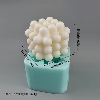 Yapışmaz 3D Aromaterapi Kabarcık Küp Mum Kalıp DIY Silikon Alçı Alçı Hediye Kalıp Soya Aroma Balmumu Sabun Kalıp El Sanatları