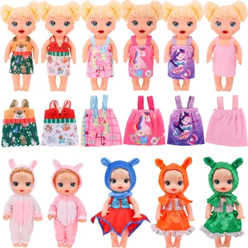 Yeni 12 İnç oyuncak bebek giysileri Sevimli Kapşonlu Askı Etek 30Cm Bebek Canlı oyuncak bebek Elbiseleri Oyuncak Aksesuarları kız çocuk oyuncağı Hediyeler