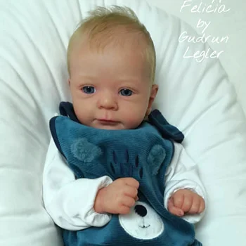 Yeni Bebe Yeniden Doğmuş Bebek Bebek Kiti Felicia İle COA Boş Boyasız Bitmemiş Boş Yeniden Doğmuş Bebek Kiti 19 İnç