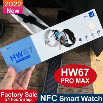 Yeni HW67 Pro max akıllı saat 1.9 inç Tam Ekran Serisi Kablosuz Sağlık NFC Ses Asistanı Ödeme Bluetooth Çağrı Smartwatch