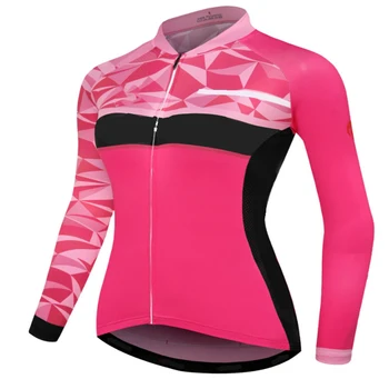 Yeni Tasarım İlkbahar Ve Sonbahar kadın Bisiklet Jersey Uzun Kollu Bisiklet Üstleri Spor Yarış Bisikleti Gömlek Moda MTB Giysileri