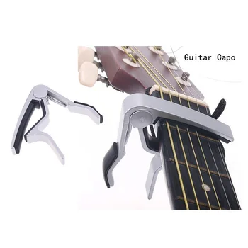 Yüksek Kaliteli Alüminyum Alaşımlı Gümüş Hızlı Değişim Kelepçe Anahtar Akustik Klasik Gitar Capo Ton Ayarlama İçin Sıcak cejilla guitarra