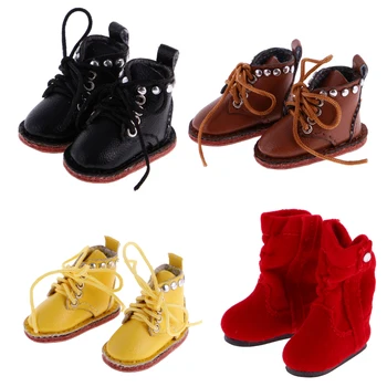 Çift Sevimli PU Deri El İşi Bebek Botları dantel ayakkabı için Fit 12 