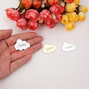 Özel 20 adet 7cm 5cm Düğün Ayna Bulut Kişiselleştirilmiş Küçük isim etiketi Etiketleri Parti Dekor Gelin Bebek Duş İyilik Konuk Hediyeler