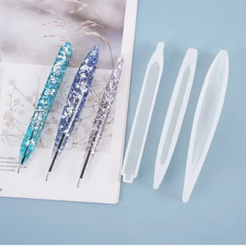 Şeffaf El Yapımı Tükenmez Kalem silikon kalıp UV Reçine Epoksi kalemlik Reçine Döküm Kalıp Kalemlik DIY Takı Yapımı