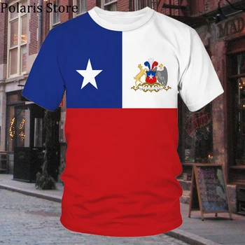 Şili Bayrağı T Shirt Amblem Tees futbol forması Futbol Rugby Bisiklet Kıyafetleri República de Şili
