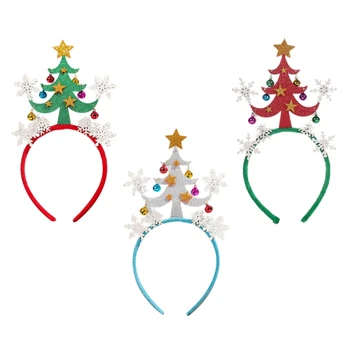 Noel çan kafa bandı Noel ağacı kafa bandı yıldız kar tanesi kafa bandı ile